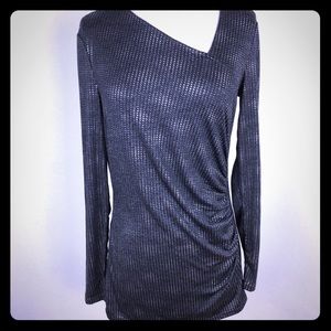 Long sleeve roughed top